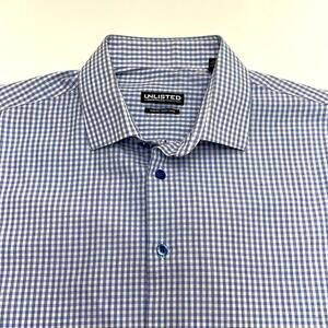 UNLISTED Mens Large Blue Checkered Dress Shirt